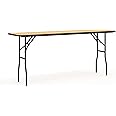 Flash Furniture Gael 6' Wood Folding Training and Event Table, Rectangular Folding Training Table with Smooth Clear Coated Finished Top, Natural