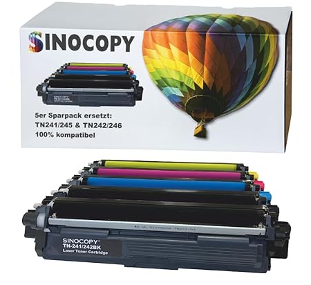 5 SinoCopy XXL Toner für Brother TN-241 TN-245 DCP-9020 CDW HL-3140 3150 3170 CW CDN CDW MFC-9130 9140 9330 TN241 TN245