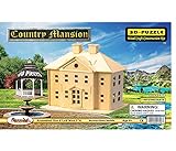 Woodcraft Construction Kit 3D Puzzle-Country Mansion