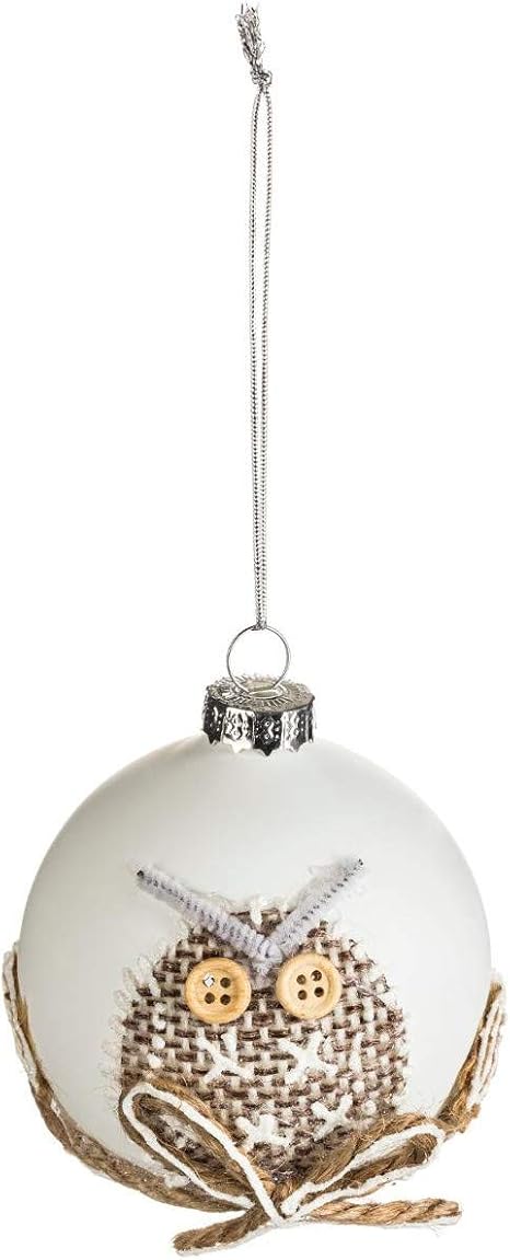 Feeric Christmas Boule De Noël Verre Décor Jute D7 à L