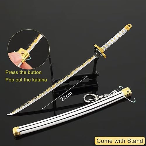 Koelin Anime Mini Sword Demon Katana Keychain Roronoa Zoro Rengoku