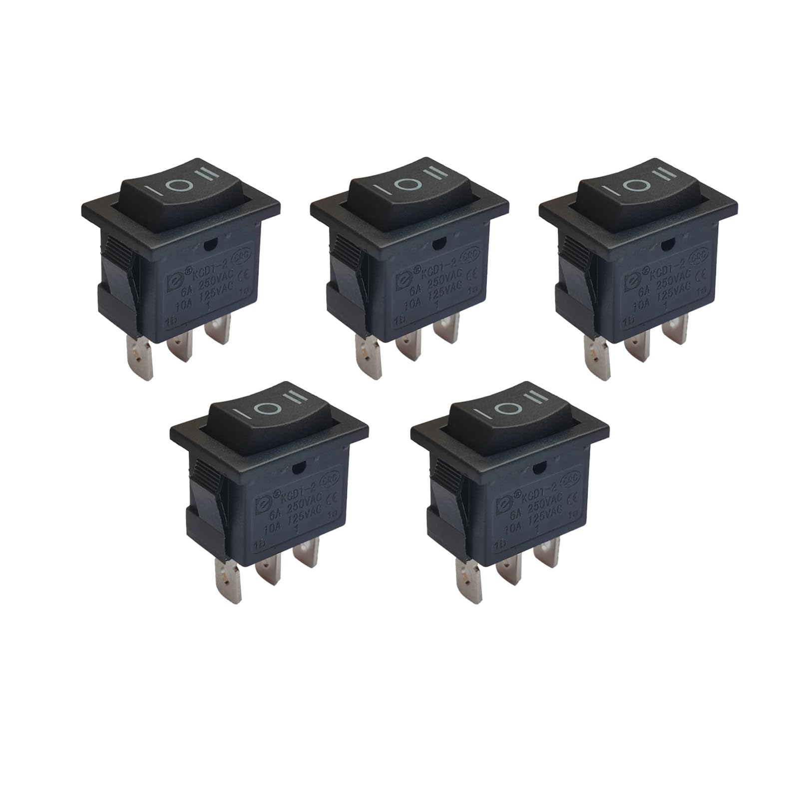 Photo 1 of 10A 125V,5 pcs,Compatible Treadmill Momentary Control, 3 Position 3 Pin SPDT Rocker Switch, Mini Car Toggle, Boat Automatic Switch, RV Electrical Control, (ON)-Off-(ON)