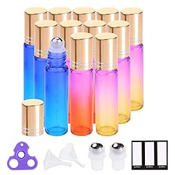 PrettyCare 12 Pack, 10 ml Essential Oil Roller