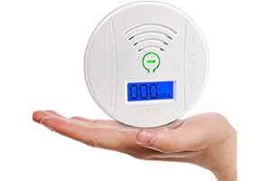 USBNOVEL Carbon Monoxide Detector,CO Gas Monitor Alarm Detector Battery Powered Complies with UL 2034 Standards,CO Alarm Detector with LCD Digital Display and Sound Warning for Home,Office