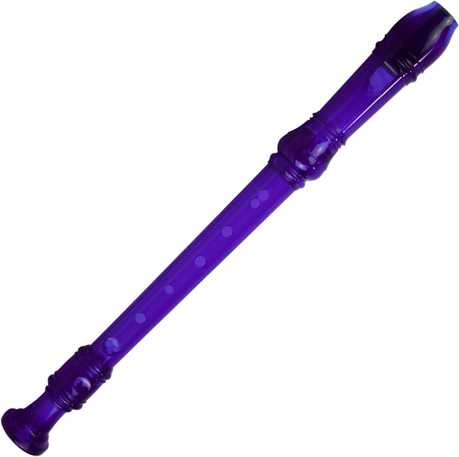 TIGER REC7-PU Descant/Soprano School Recorder with Bag, Cleaning Rod and Fingering Chart, English/Baroque Fingering - Purple - Image 3