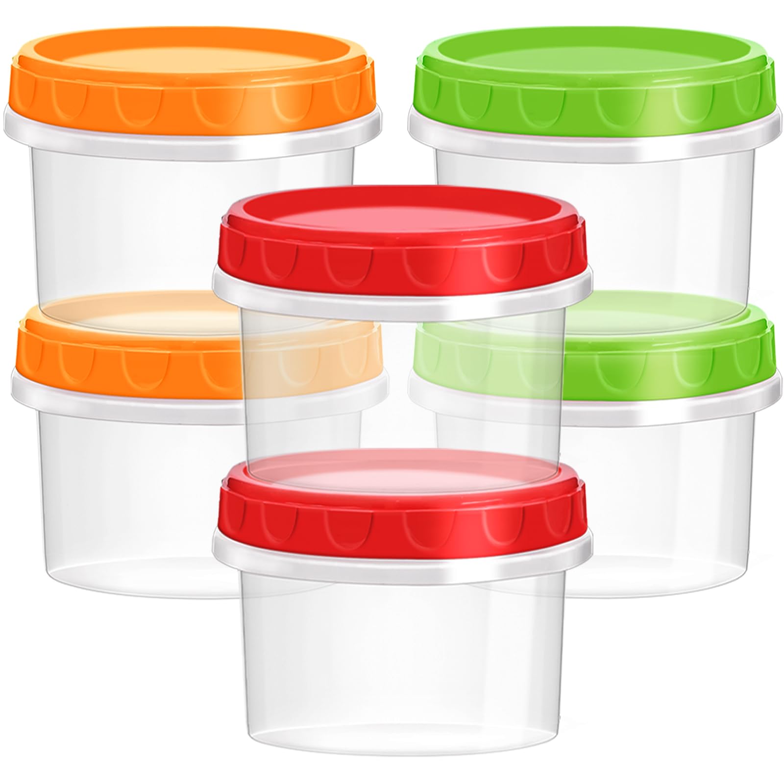 Photo 1 of TOFLEN Reusable Small Freezer Containers 8 Oz Plastic Food Storage Containers with Screw On Lids, Leakproof & Airtight, Freezer Safe, Dishwasher Safe, Set of 6 Multicolor