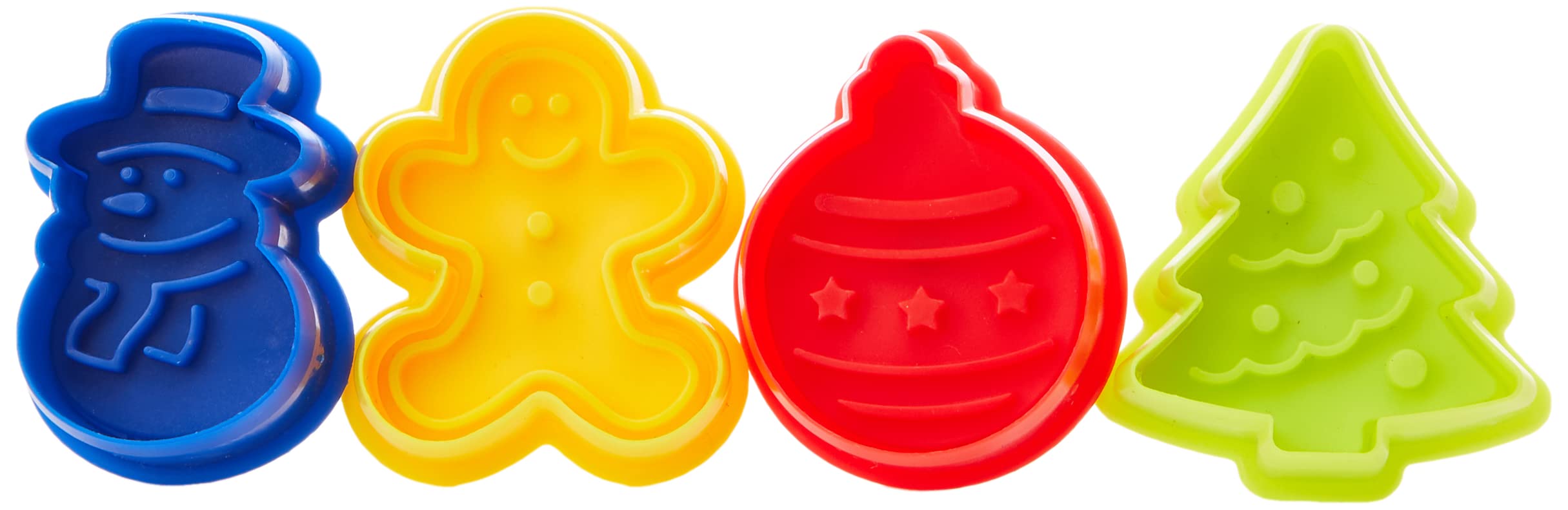 IBILI - 733100 - Set of 4 Christmas cookie cutters with ejector