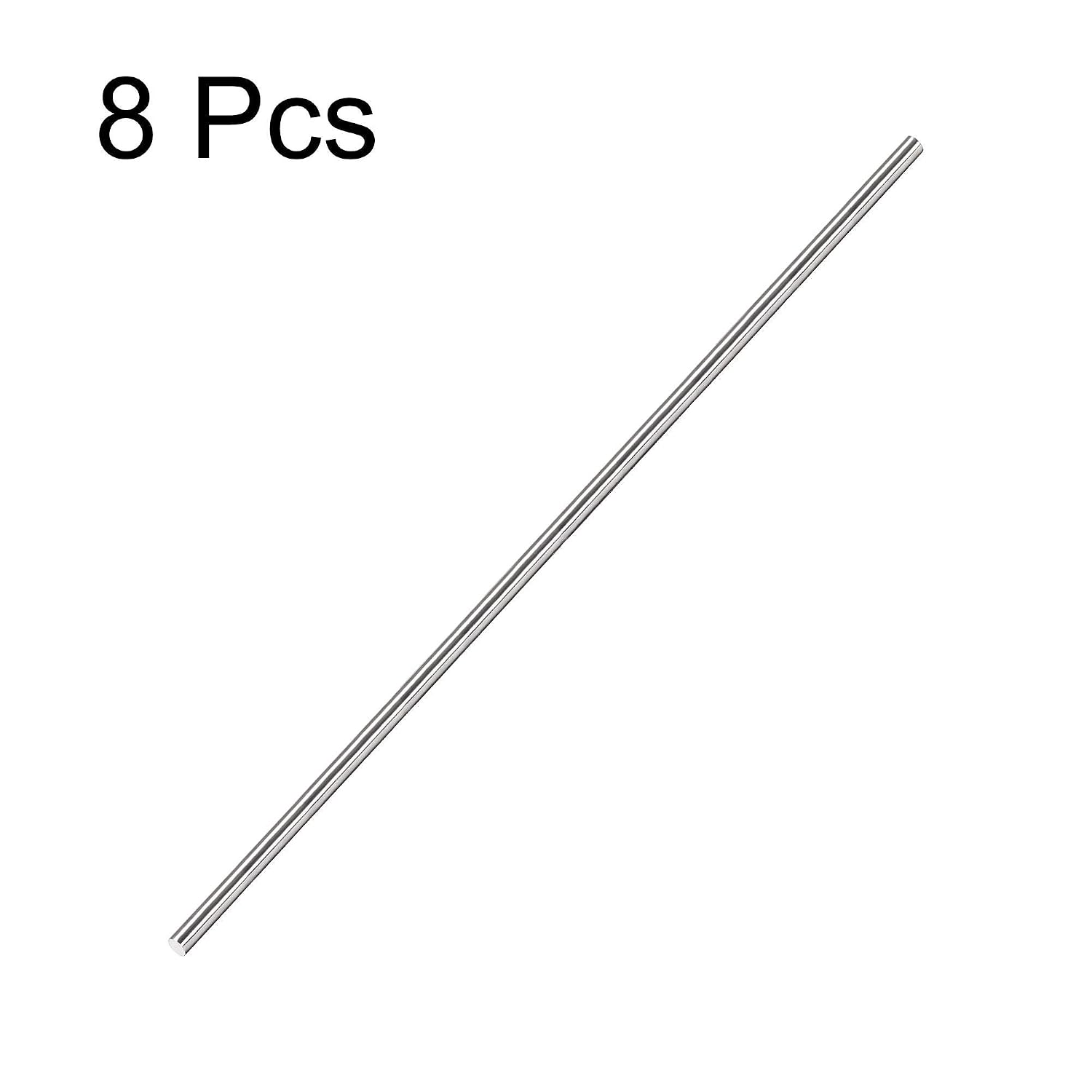 sourcing map 5mm x 350mm 304 Stainless Steel Solid Round Rod for Drift Punches DIY Craft Model Plane Model Ship Model Cars - 8pcs - Image 4
