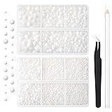 AUREHEN 10000PCs 2-6MM White Resin Flat Back
