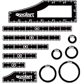 OLYCRAFT 1 Set(12pcs) Objective Point Markers Acrylic Ruler Objective Makers Set Round Objective Marker Gaming Accessory War Games Measuring Ruler for Tabletop Wargames Templates Set- 12 Sizes
