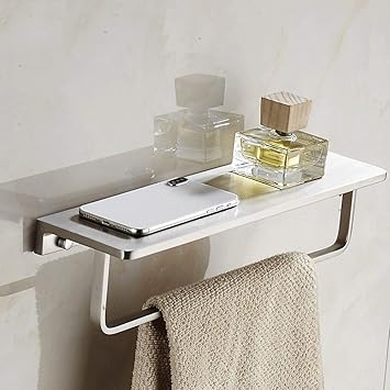 Azz Wand Bad Handtuchhalter Rostfreie Bad Accessoires Handtuchhalter Dekorative Matt Lackierte Holzerne Gewurzregal Farbe Weiss Amazon De Kuche Haushalt