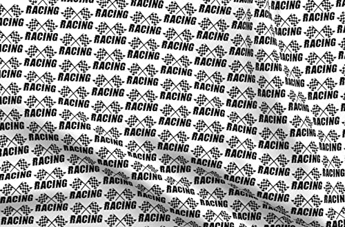 Spoonflower Fabric Racing Flag Car Checkered on Minky at Amazon