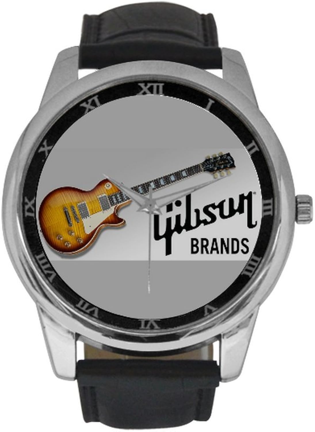Gibson Les Paul Guitar DBLN1131 Men Wrist Watches Leather