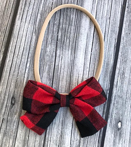 plaid headband baby