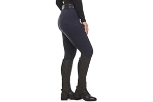 Kerrits Women's Power Stretch Fleece Silicone Full Seat Winter Horse Riding Tights – Polartec Equestrian Legging, Pocket