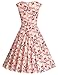 MUXXN Women's Vintage Print Cap Sleeve Formal Cocktail Dress