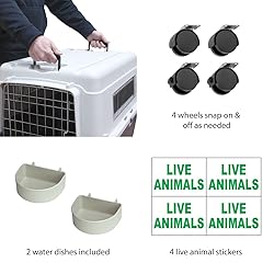 SportPet Designs Plastic Kennels Rolling Plastic
