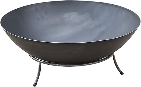 Köhko Cuenco de Fuego Marbela Aprox. 50x50x24 cm de Acero con 3 pies