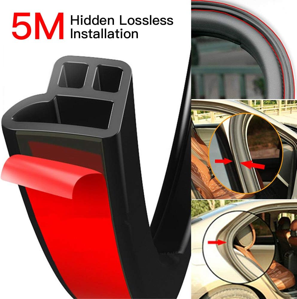 DEBBD L-shape sealing strip car door cover trunk order edge moulding rubber seal strip 5 m