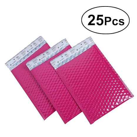 YEAHIBABY 15 * 20 cm Gepolsterte Briefumschläge Bubble Versandtaschen Blase Umschläge Taschen,25 Stücke (Rosy)