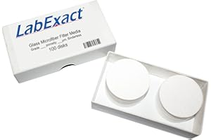 LabExact 1200017 Grade AE Glass Microfiber Filter, Binderless Borosilicate Glass, 1.0µm, 4.7cm (Pack of 100)