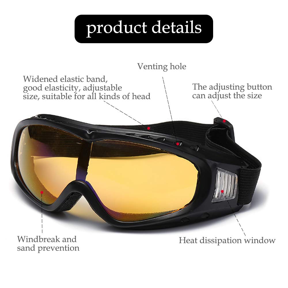 Occhiali da Sci con Lenti Antiriflesso con Protezione UV Antiriflesso per  Donna e Uomo 4 Colori SENDILI Occhiali da Sci Sport e tempo libero Ciclismo  berjaya.edu.my