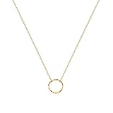 Fettero Choker Necklace Gold Hammered Open Karma