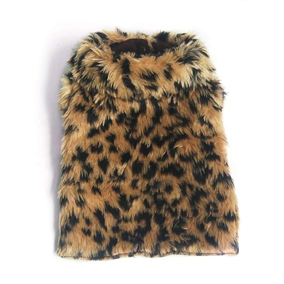 NaiCasy Haustier-Kleid Hundekostüm Welpen-Winter-warme Mäntel Leopardenmantel Kleidung mittlerer, Kleiner Haustierbedarf