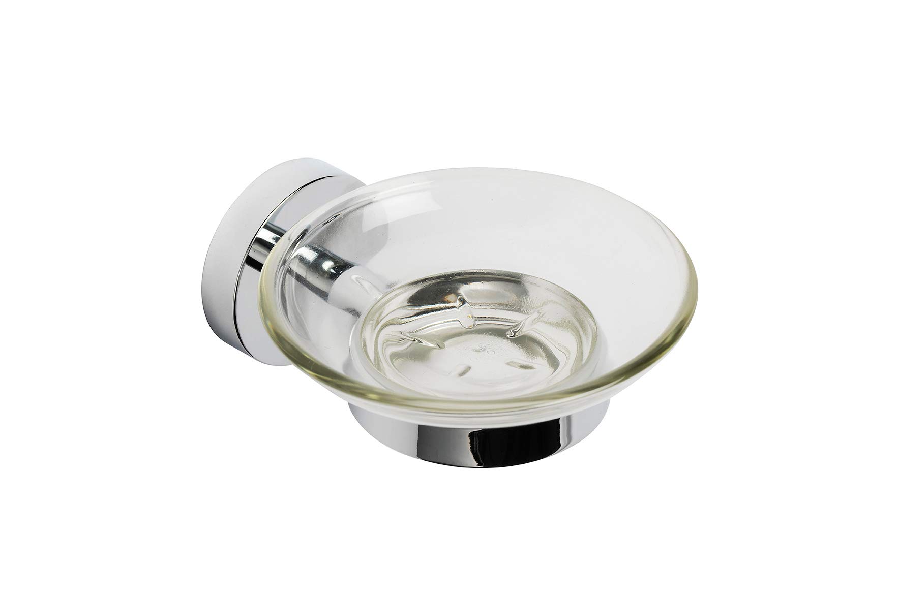 Croydex QM481941 Flexi-Fix Epsom Soap Dish & Holder, Chrome, 54 x 108 x 127mm — image 1
