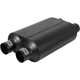 Flowmaster Super 40 Series Chambered Muffler &ndash; 2.50" Dual In/Dual Out | Aggressive Sound, Aluminized Steel, Perfect for Muscle Cars, Lifted trucks, Street Rods, and High-Torque Builds (9525454)