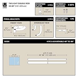 Umbra Twilight Double Curtain Rod Set – Wrap