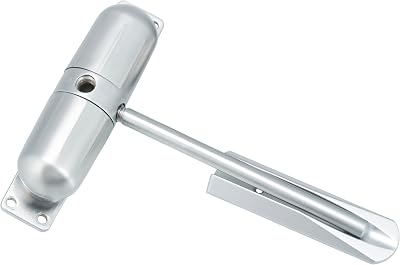 Burg-Wächter Spring Loaded Adjustable Auto Closing Door Closer Satin Chrome