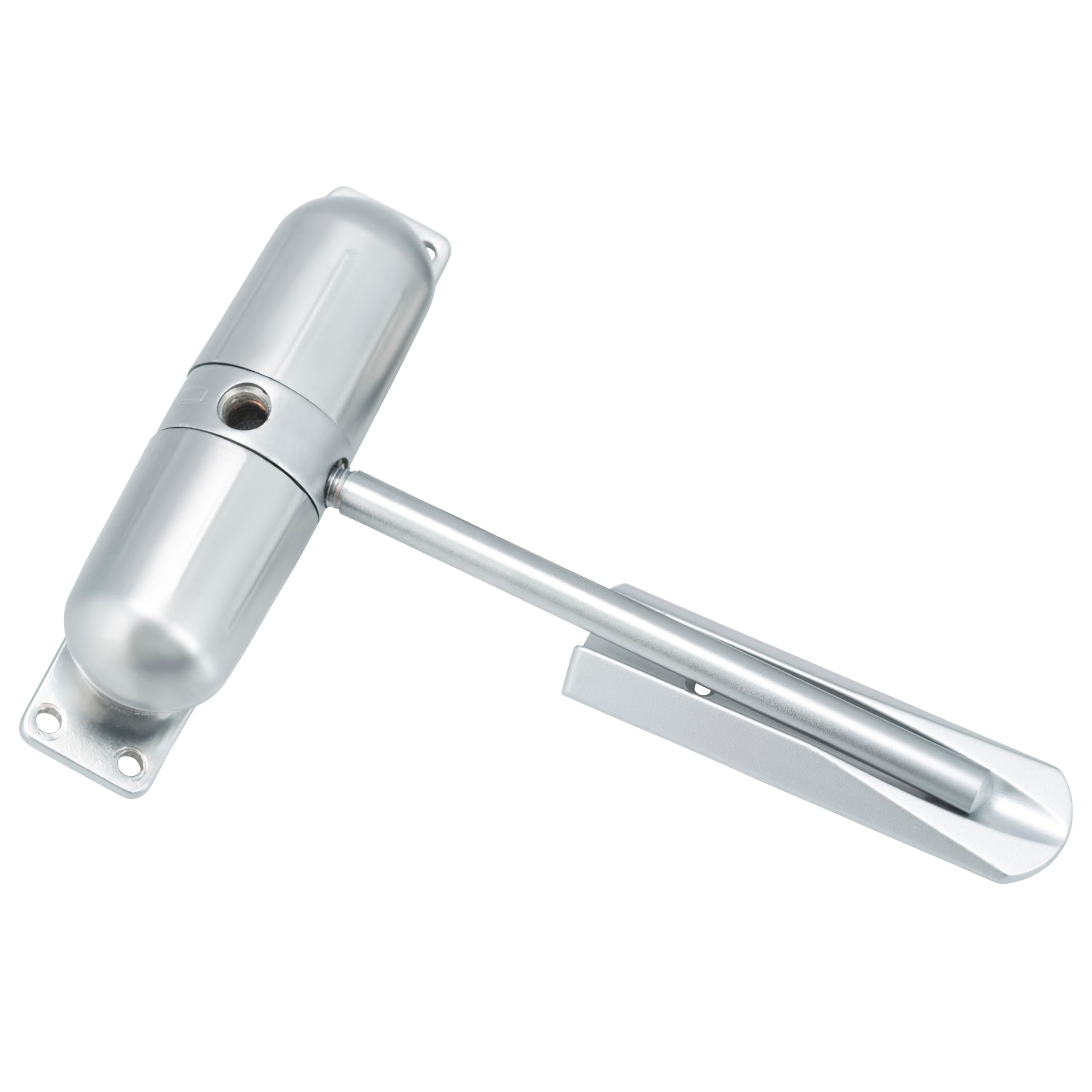 Burg Wachter Spring Loaded Adjustable Auto Closing Door Closer - Home & Commercial - Satin Chrome