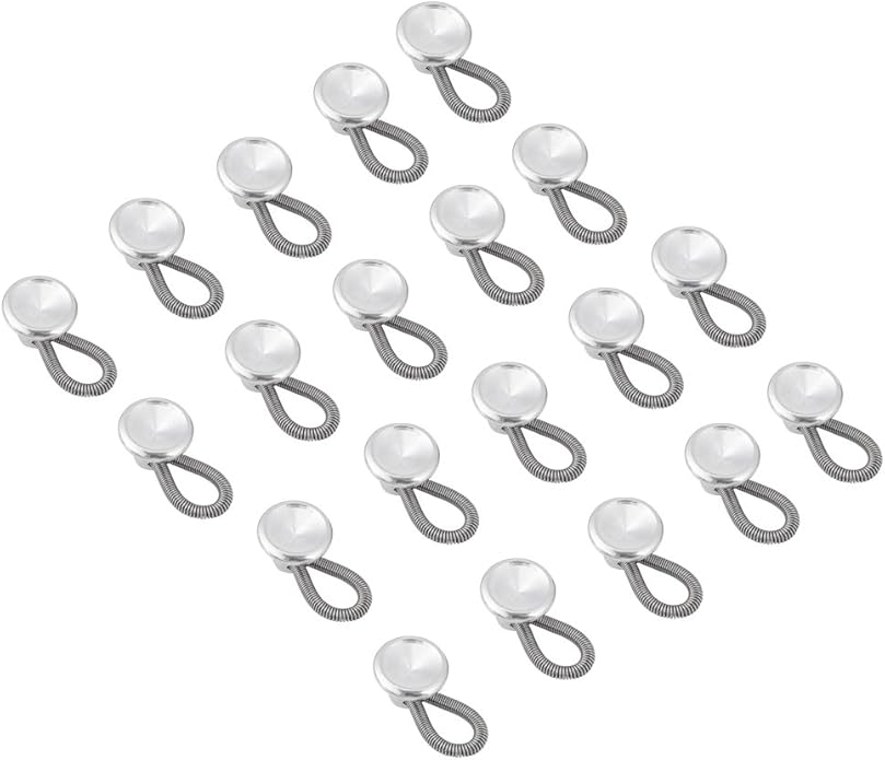 20 Pcs Collar Extenders Button Extenders, Metal Neck Collar Extender