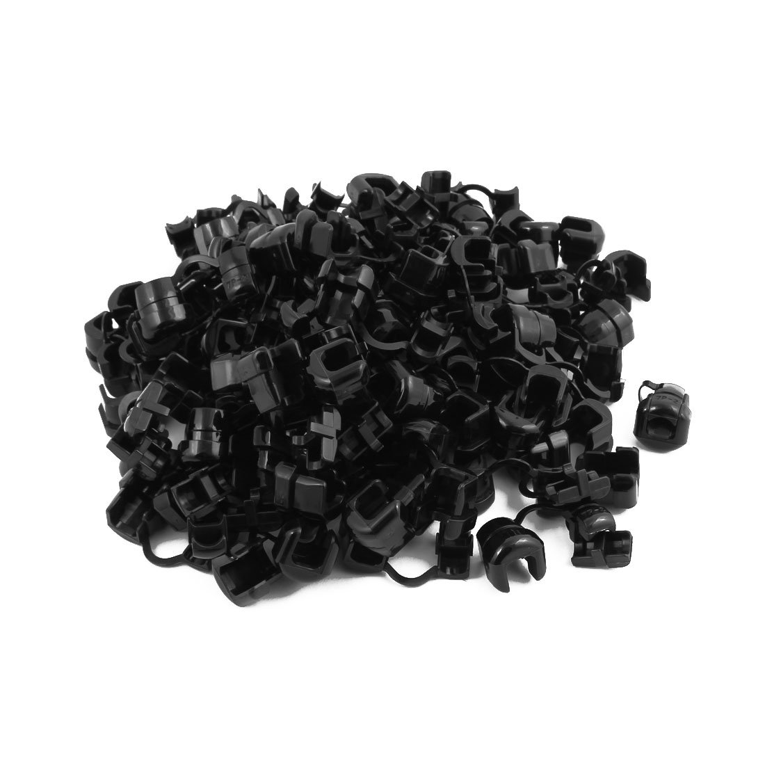 sourcingmap 100Pcs 7P-2 Round Cable Wire Strain Relief Bush Grommet 16mm Diameter Black