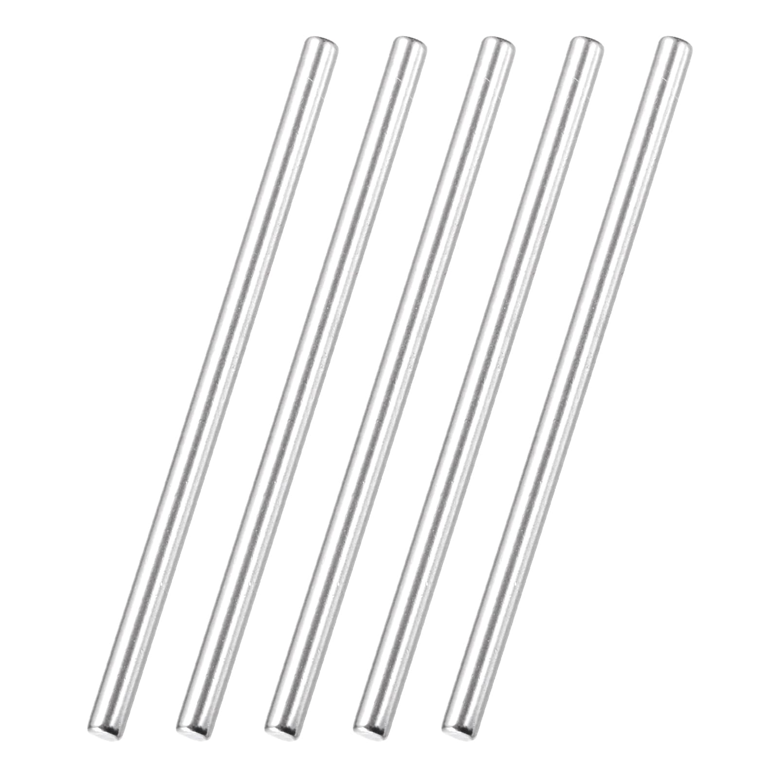 sourcing map 60 Pack RC Wheel Axle Pin, 2x35mm Steel Hex Wheel Hub Nut Pin Replacement for DIY RC Car Truck Boat Helicopter Model Part, Silver