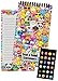 iscream Seal and Send 40 Sheet Stationery Note Card Pad with Seals - Emoji Collage