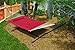 Hammock Outdoor Quilted Cotton Fabric Beach Rope Hammocks Swing Bed Back Yard with Pillow New Red