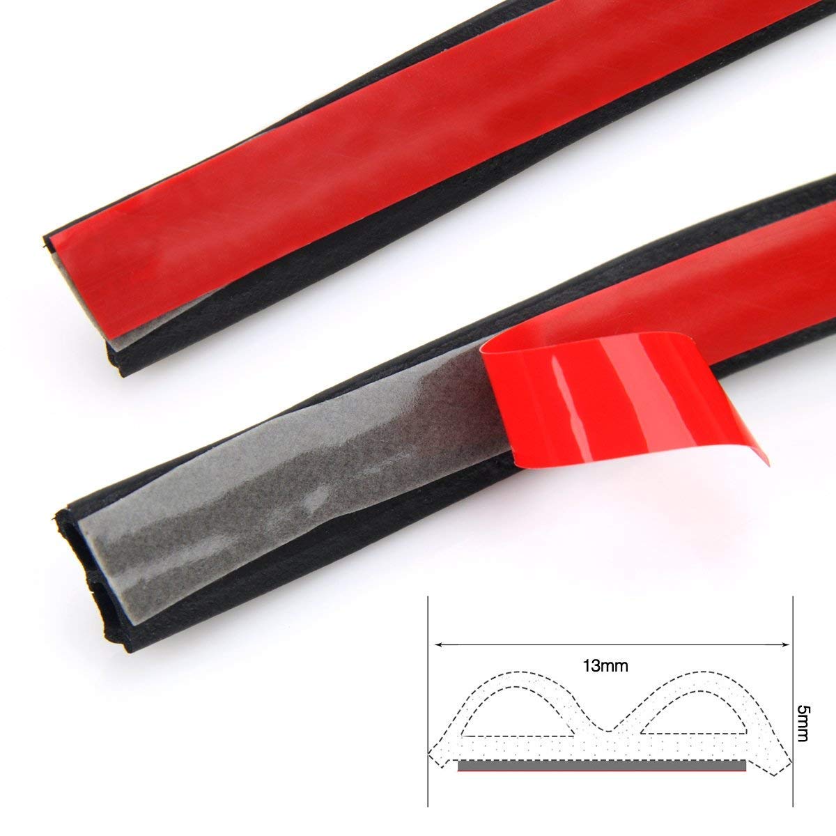 Gechiqno 13ft Adhesive Universal Weather Stripping Pickup Truck Bed