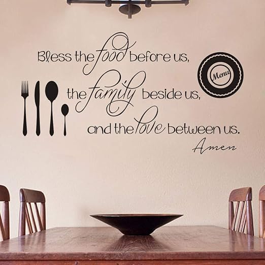 Amazon Com Flywalld Kitchen Wall Decal Christian Quote Sticker