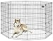 MidWest Homes for Pets Folding Metal Dog Exercise Pen, Indoor/Outdoor Playpen with No Door, Provides 16 Sq Feet of Play Space, 48-Inches Tall, Black E-Coated