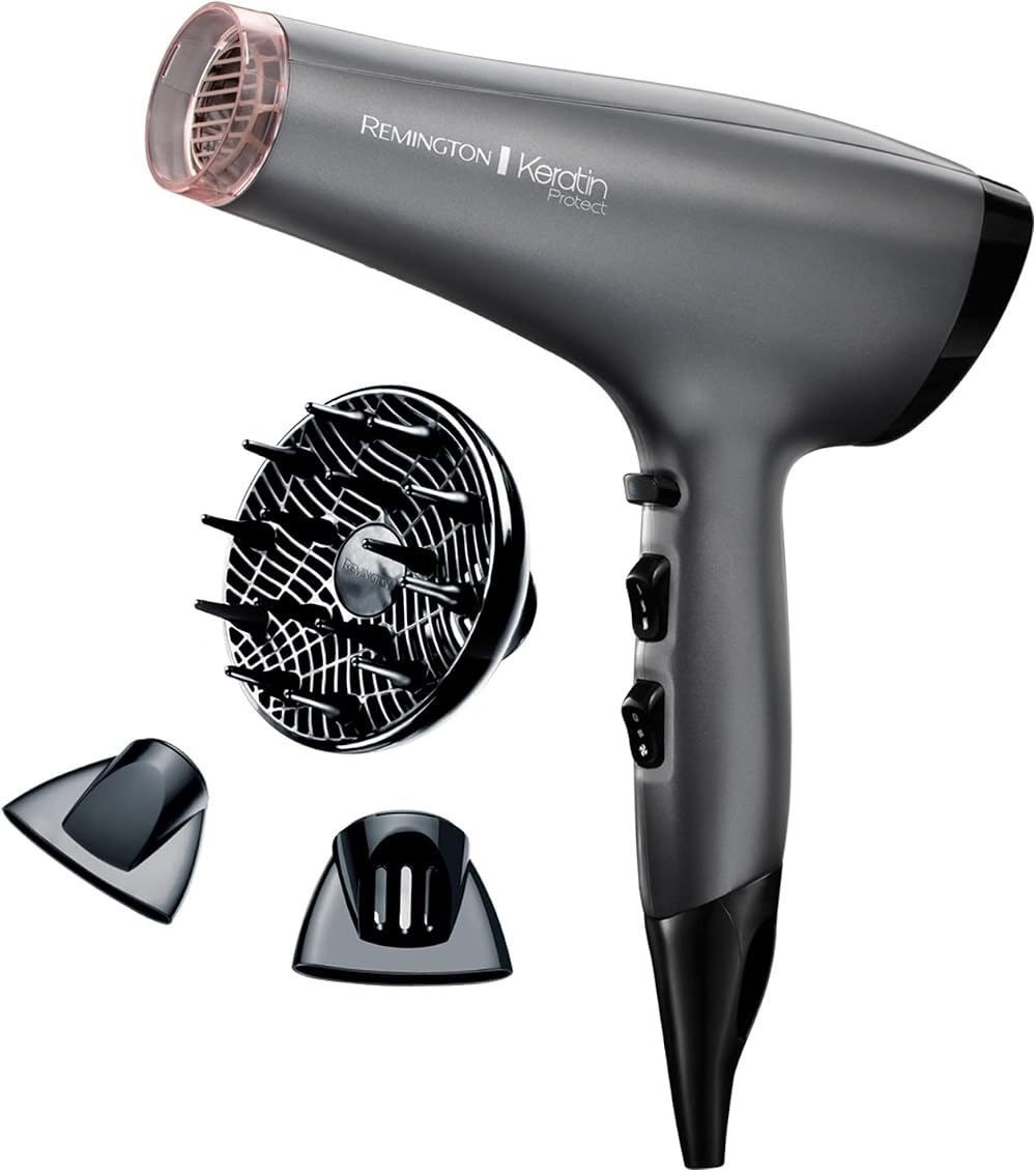 Remington Keratin Protect Hair Dryer 2200W with Diffuser Concentrators