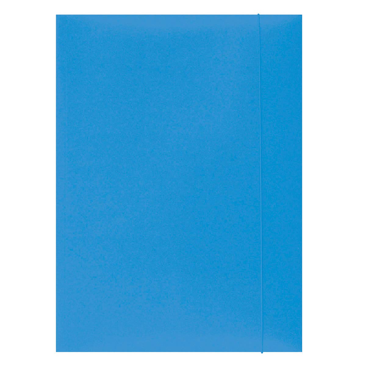 Elasticated File Office Products Cardboard A4 300gsm 3-Flaps Light Blue/Document Archiving/Type-3-flap/Kind-with Eraser/Material-Cardboard/Colour-Light Blue/Format-A4 / Weight (g/m2)-300