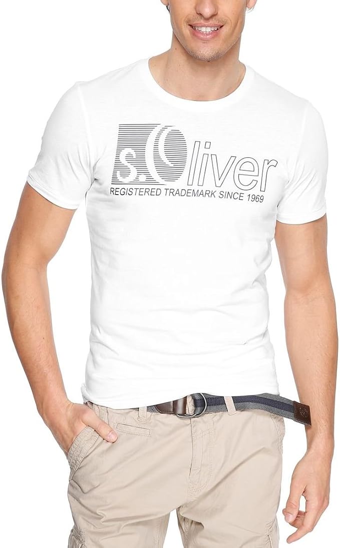 S.Oliver Herren T-Shirt Aus Baumwolle – Klassisches Rundhals-Shirt