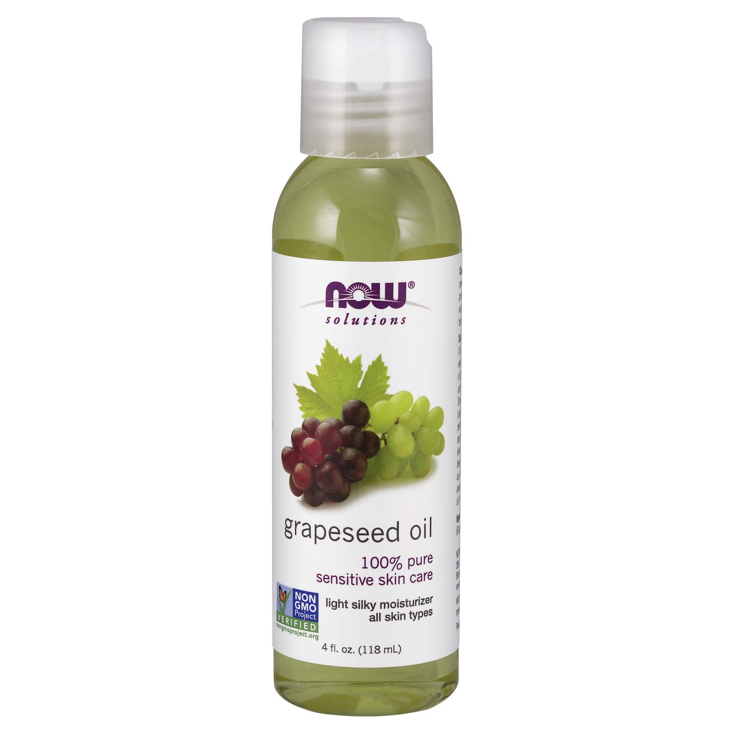 NOW Solutions, Grapeseed Oil, Skin Care for Sensitive Skin, Light Silky Moisturizer for All Skin