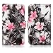 Cellularvilla Wallet Case for LG Optimus L90 Dual D410 Pu Leather Wallet Card Flip Open Pocket Case Cover Pouch (Black Pink Flower)