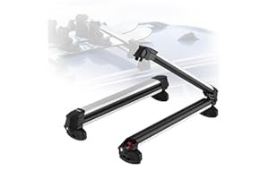 VEVOR Ski & Snowboard Roof Rack, Carry up to 6 Pairs of Skis or 4 Snowboards, 2 PCS Aluminum Universal Car Roof Rack Top Hold