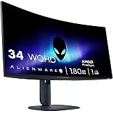 Alienware 34 Curved Gaming Monitor – AW3425DWM - 34-inch WQHD (3440 x 1440) 180Hz 1ms Display, 1500R Curve, AMD FreeSync Prem
