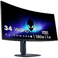 Alienware 34 Curved Gaming Monitor – AW3425DWM - 34-inch WQHD (3440 x 1440) 180Hz 1ms Display, 1500R Curve, AMD FreeSync Prem