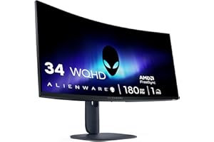 Alienware 34 Curved Gaming Monitor – AW3425DWM - 34-inch WQHD (3440 x 1440) 180Hz 1ms Display, 1500R Curve, AMD FreeSync Prem
